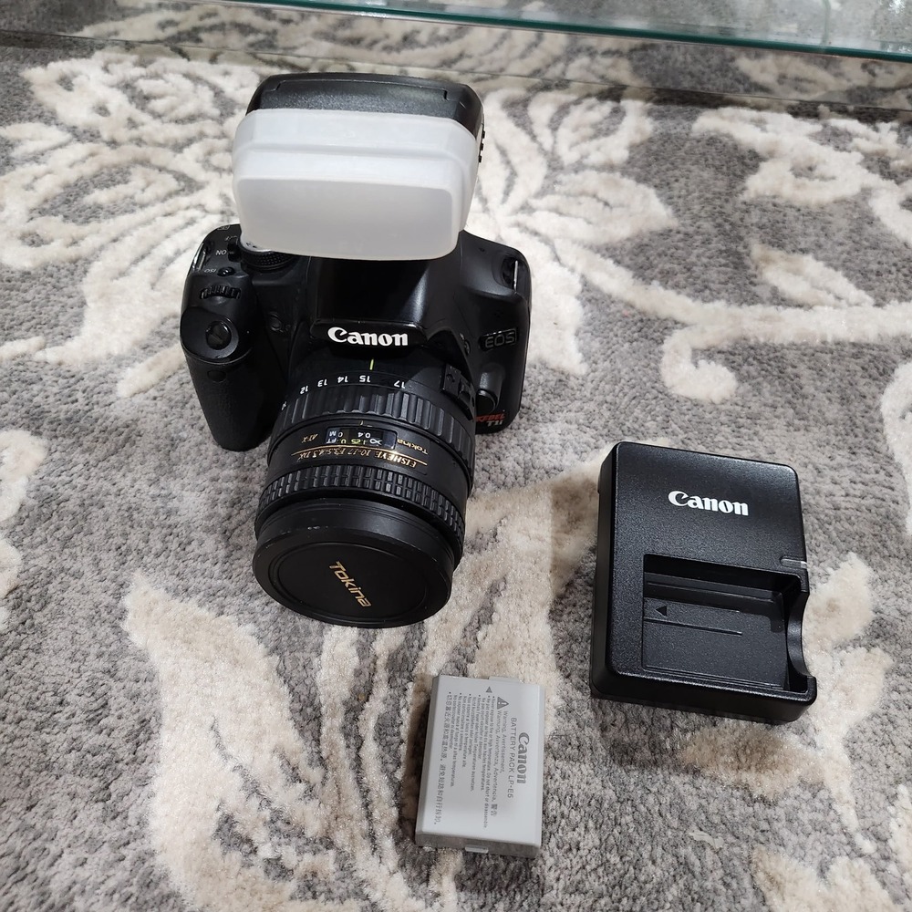 Canon EOS Rebel T1i DSLR Tokina 10-17mm Fisheye Lens Speedlite 270EX Flash Kit